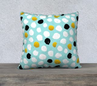 Glam Dots Aqua Gold Black White preview
