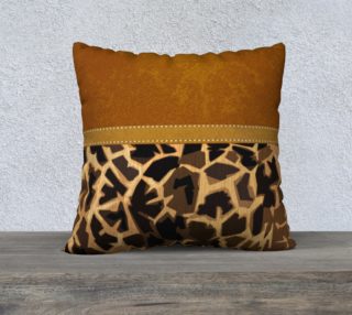 Giraffe and Graphic Faux Caramel Leather Suede  preview