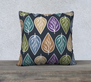 Leaves Repeat in Earthy Tones Pillow 22 190220B preview