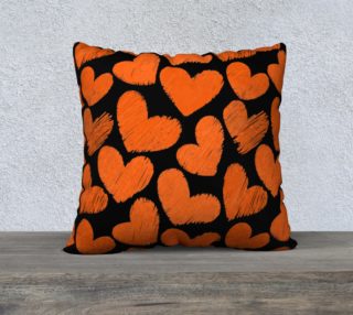 Cute orange hearts preview