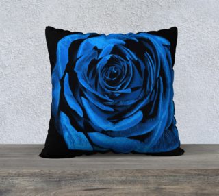 Color Muse Majestic Rose  Blue Art Deco Pillow preview