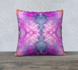 Watercolor Kaleidoscope Pillow Cover preview