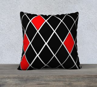 Elegant Black White and Red Diamonds Pattern preview