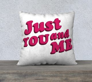 Aperçu de Just You and Me Typographic Statement Design Throw Pillow