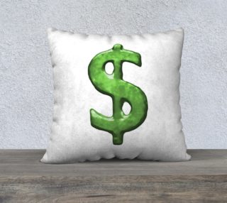 Aperçu de Throw pillow Grunge Style Money Sign Symbol Illustration