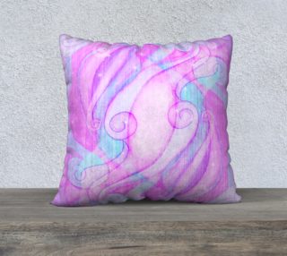 Sparkling Waves abstract art pillow preview