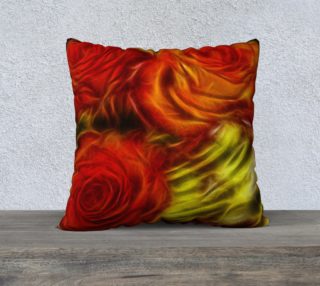 Red velvety roses pillow case preview