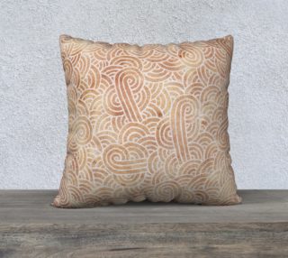 Iced coffee and white swirls doodles 22 x 22 Pillow Case preview