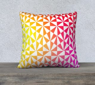 Modern Geometric Orange Pink Yellow Ombre Blend Patterned Print preview
