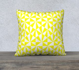 Modern Geometric Sunny Yellow& White Angular Patterned Print preview