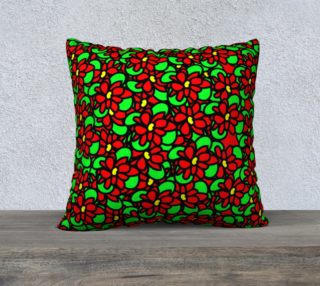 Red Green Yellow Floral Bright Pretty Patterned print preview