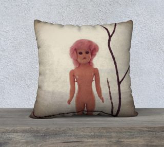 Pinky in White 22x22 pillow case preview