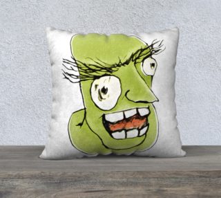 Aperçu de Mad Monster Man with Evil Expression Pillow