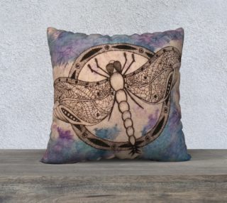 Dragonfly Watercolor Batik Pillowcase preview