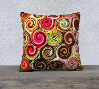 Swirl Me Pretty Square Throw Pillow Cover preview