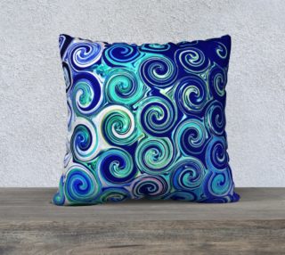 Blue Swirls Accent Throw Pillow Cover preview