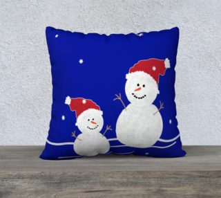 Snowmen 22inX22in Pillow Case preview