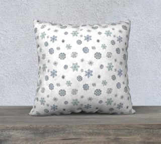 Aperçu de Snowflakes Pillow Case - 22"x22"