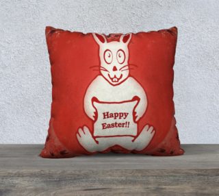 Aperçu de Cute Bunny Happy Easter Illustration Pillow