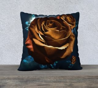 Gold rose on blue preview
