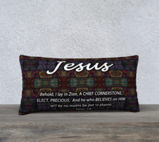 Jesus Chief Cornerstone 24inX12in Pillow Case preview