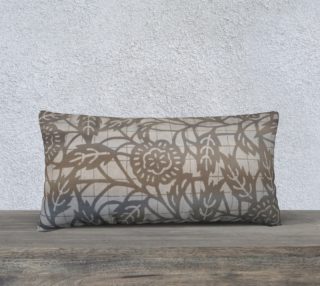 Taupe Gray Floral Pillow  24X12 180125 preview