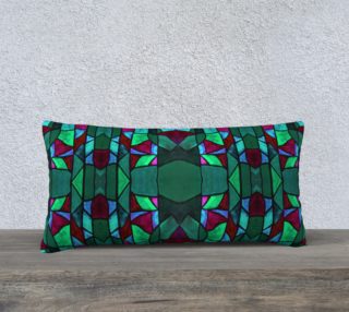 Rose Garden Stained Glass I 24inX12in Pillow Case preview