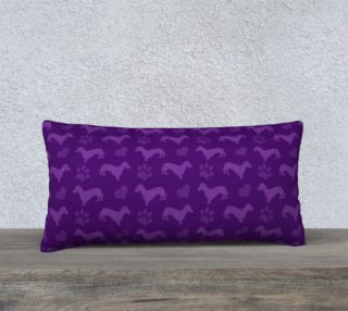 Purple dachshunds hearts paws preview