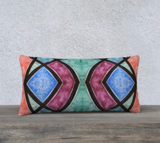 Colorful Stained Glass II 24inX12in Pillow Case preview