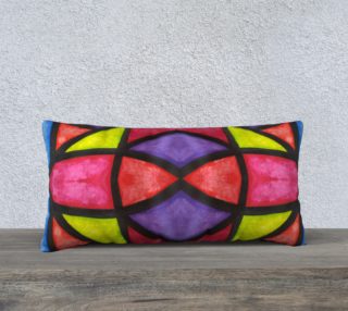 Bold Stained Glass II 24inX12in Pillow Case preview
