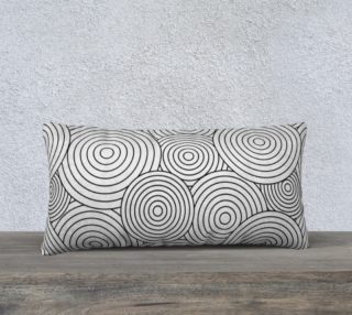 Concentric Circles White Pillow 24X12 190118 preview