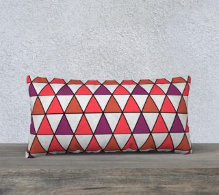 Triangles in Coral Pillow 24X12 190105G preview