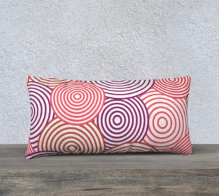 Concentric Circles in Coral Pillow 24X12 190105D preview