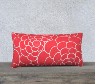 Oval Flowers in Coral Pillow 24X12 190105H preview