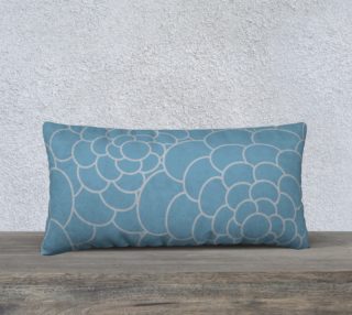 Oval Flower in Aqua Pillow 24X12 190127G preview