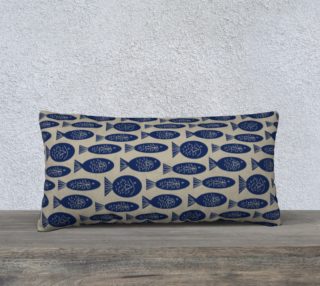 Fish on Beige Pillow 24X12 190129B preview