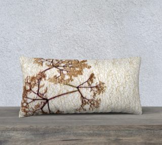 Aperçu de 24x12 Pillow Cover - Floral Pillowcase Replacement - Velveteen or Canvas Elderberry Blossoms Design
