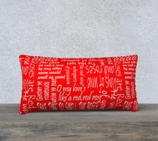 Rose Quotes on Red Pillow 24X12 190204K preview