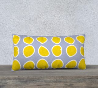 Yellow Free Style Circle on Gray Pillow 24X12 190204G preview