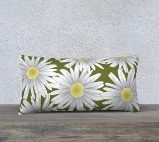Daisies on Green Pillow 24X12 190214E preview