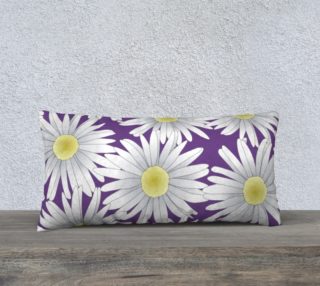 Daisies on Purple Pillow 24X12 190214G preview