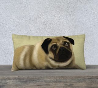Pug Love Pillow 24" x 12" preview