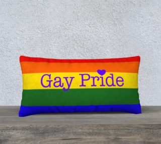 Gay Pride Love Pillow 24" x 12" preview