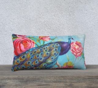 Peacock Floral Fantasy 24 x 12 Pillow preview