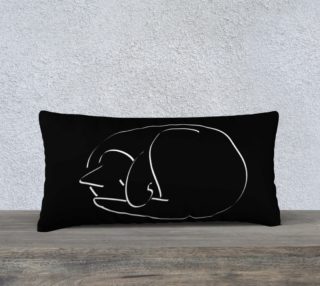 Cat Nap Pillow in Black 24X12 160514 preview