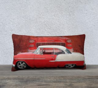 Classic Car Chevy Red White Pillow preview