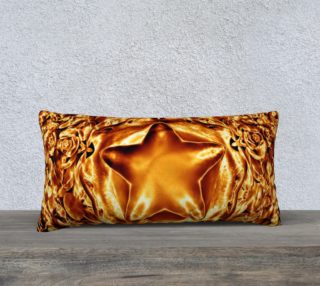 Elegant Shiny Copper Gold Star Pillow preview