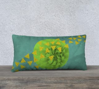 Green and Gold Geometric Pillow 24X12 170411 preview