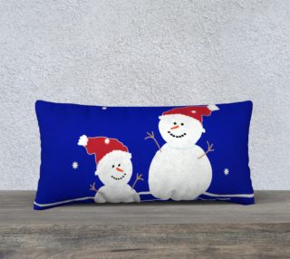 Snowmen 24inX12in Pillow Case preview