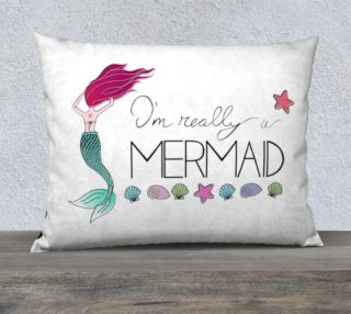Aperçu de I'm Really a Mermaid Pillow Case - 26"x20"